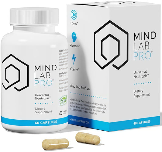 Mind Lab Pro® MLP® v4 Universal Nootropic™ Brain Booster Supplement for Focus-60-Count