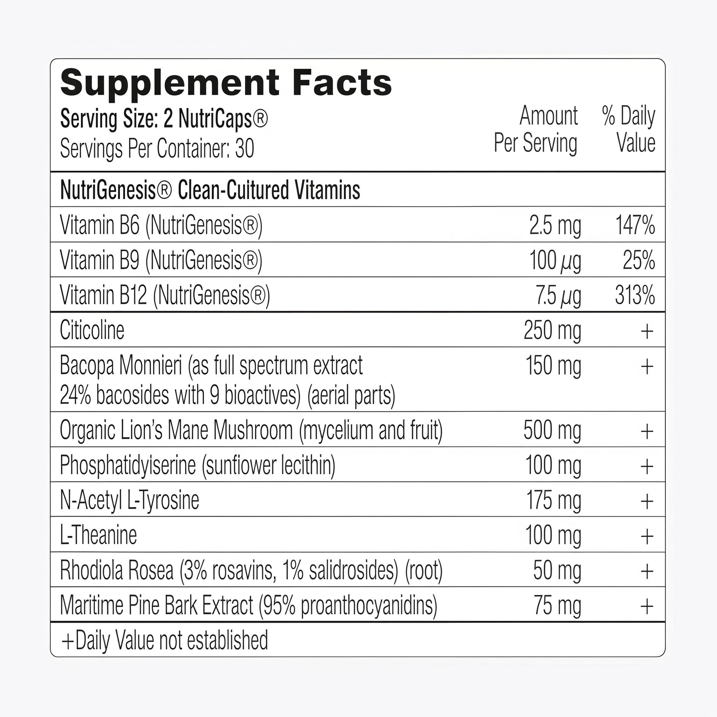 Mind Lab Pro® MLP® v4 Universal Nootropic™ Brain Booster Supplement for Focus-60-Count