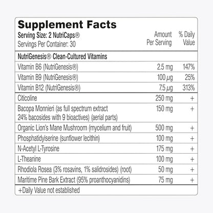 Mind Lab Pro® MLP® v4 Universal Nootropic™ Brain Booster Supplement for Focus-60-Count